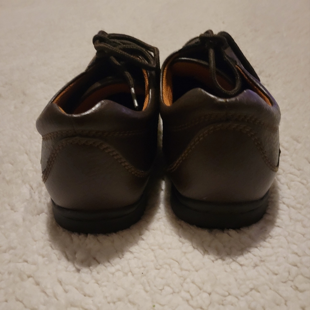 MENS STREET CARS MEMORY FOAM LEATHER OXFORDS BROWN SIZE 12 - Picture 10 of 10